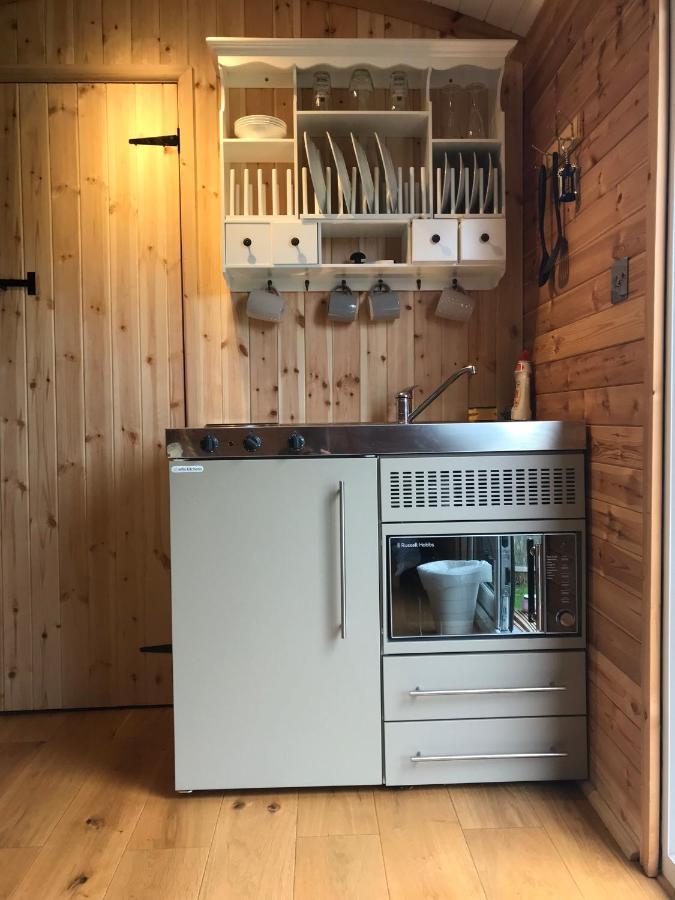 Unique Sheperds Hut Private Hot Tub, Ensuite & Kitchenette Clodock Exteriér fotografie